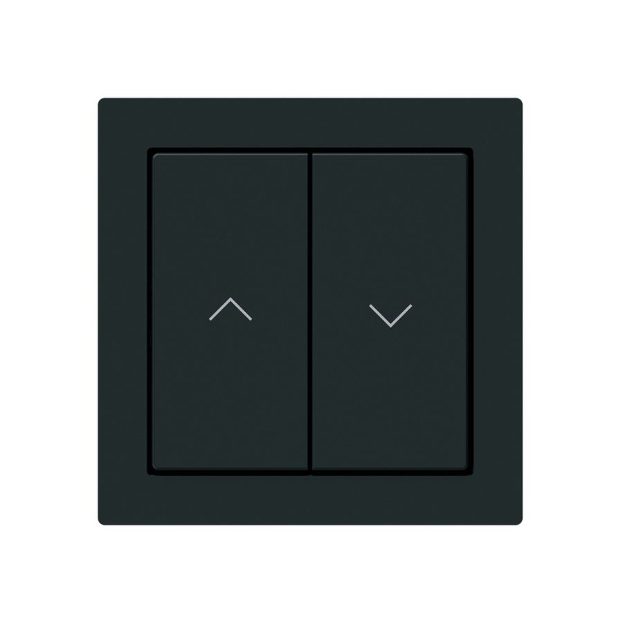 Poussoir pour stores KNX Hager BA kallysto A double 60×60mm noir