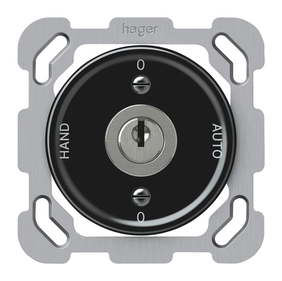 Interruttore a chiave INC origin comm.2/1L 16A 250V 0-AUTO-0-HAND 77×77mm ne