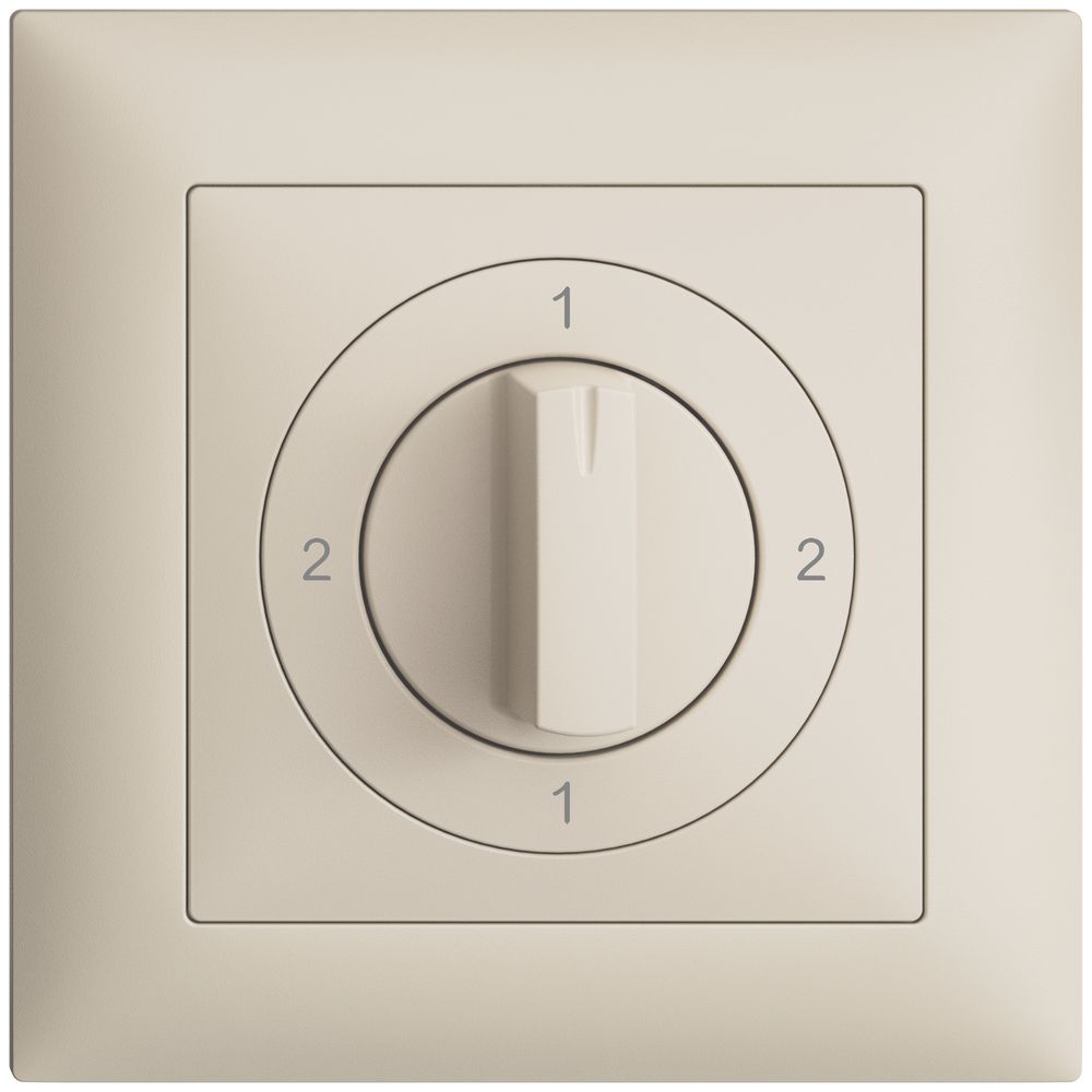 Frontset EDIZIOdue 2-1-2-1 crema 88×88mm für Drehschalter