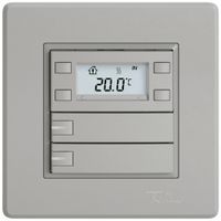 Pulsante RTH INC EDIZIO.liv SNAPFIX® c.RGB-LED 2×tasti com.1T grc