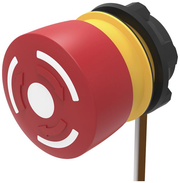 Poussoir à champignon EAO 84 1NC câble 300mm Ø22.3mm rouge/vert