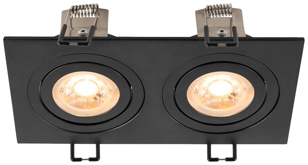 EB-Spot SLV NEW TRIA GU10 2×10W 170×90mm schwarz