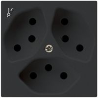 Presa INC kallysto 3×T13/1 nero con protezione bambini