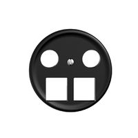Kit di copertura Sdue Q, p.presa multimedia p.2×RJ45 Keystone, p.Ø60mm nero