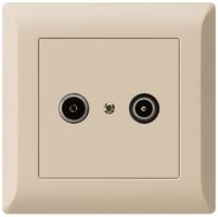 UP-Antennendose kallysto.line R/TV 14dB Durchgangsdose beige