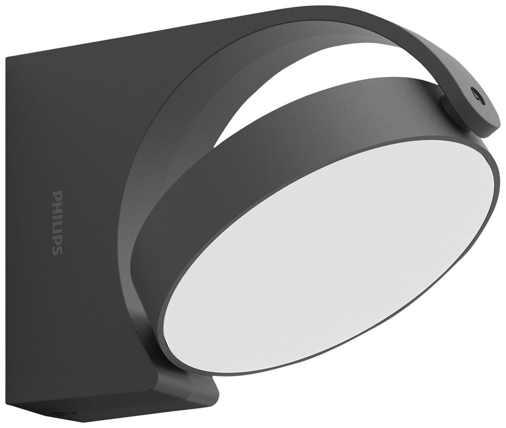 Applique LED Philips Mimosa 630lm 2700K IP44 171×45mm anthracite orientable