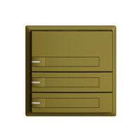 UP-Taster KNX 3-fach EDIZIOdue olive RGB mit LED mit Papiereinlage