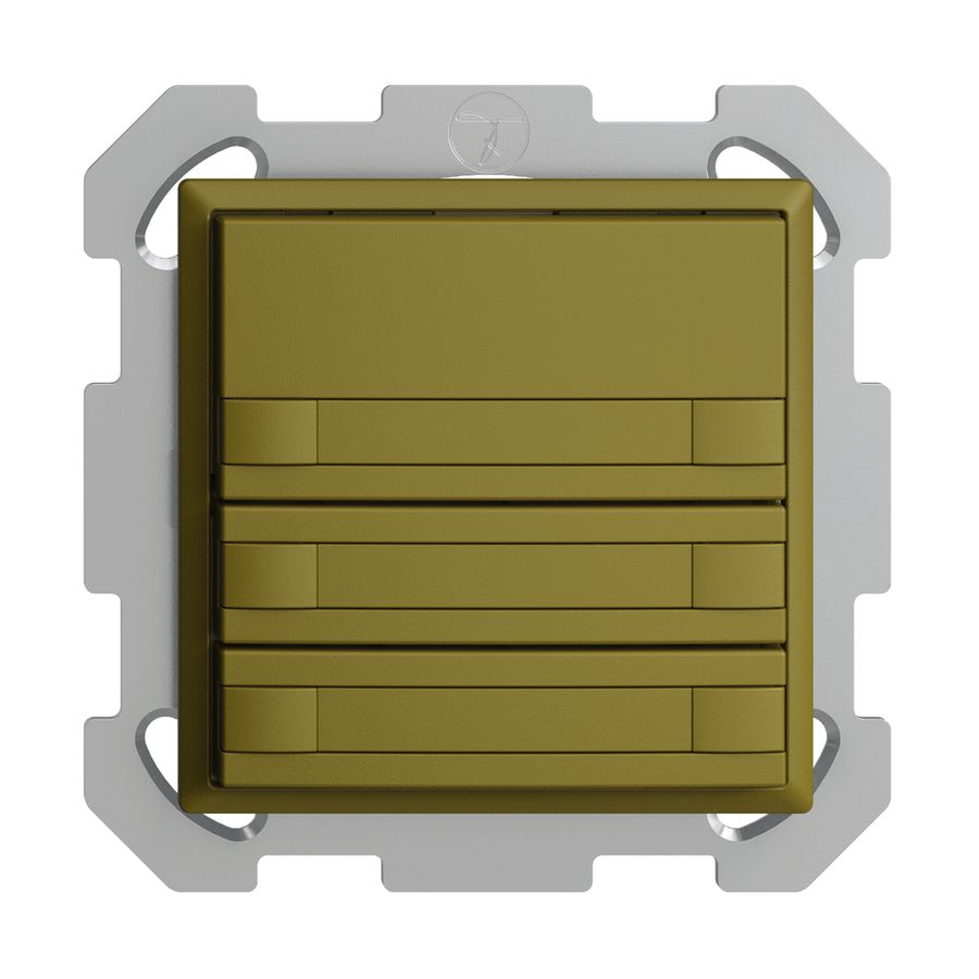 Poussoir KNX RGB ENC EDUE, 250mW, s.LED, papier, 3×poussoir, comm.2×touches, ov