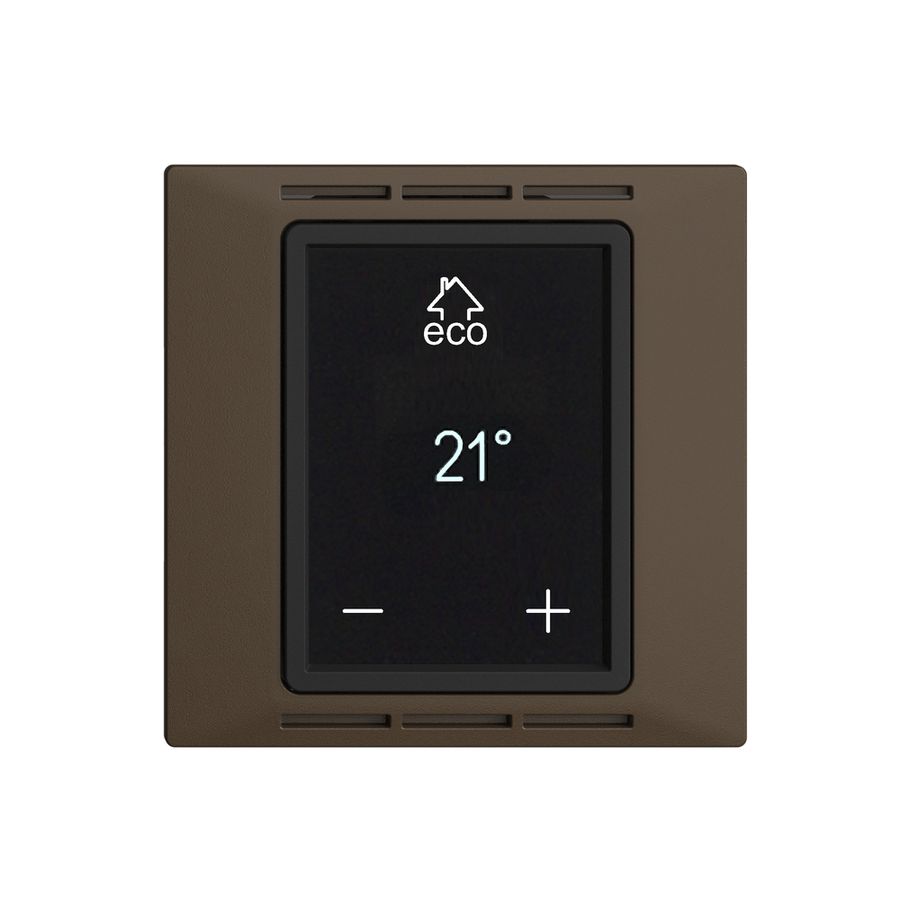 Termostato ambiente EDIZIOdue F coffee, con display, riscald.pavim.