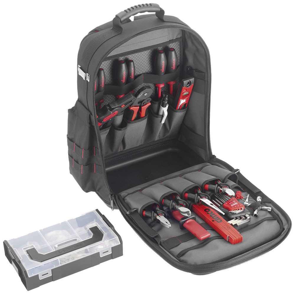 Werkzeugrucksack Cimco Ergo-XL30 24-teilig mit L-BOXX Mini