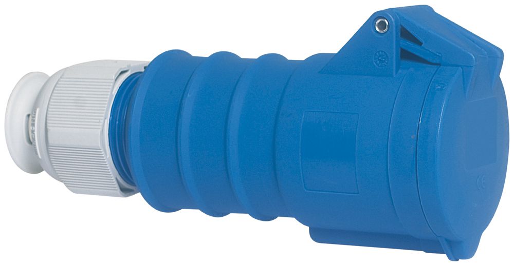 Prise mob.CEE Bals 3P 16A 230V 6h bleu IP44 nick.QC.TE-Plus