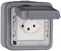 AP-Steckdose PLEXO TYP13 grau