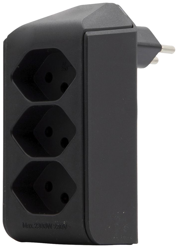 Fiche de dérivation cleverLINE 3×T13 300° sans suspension noir