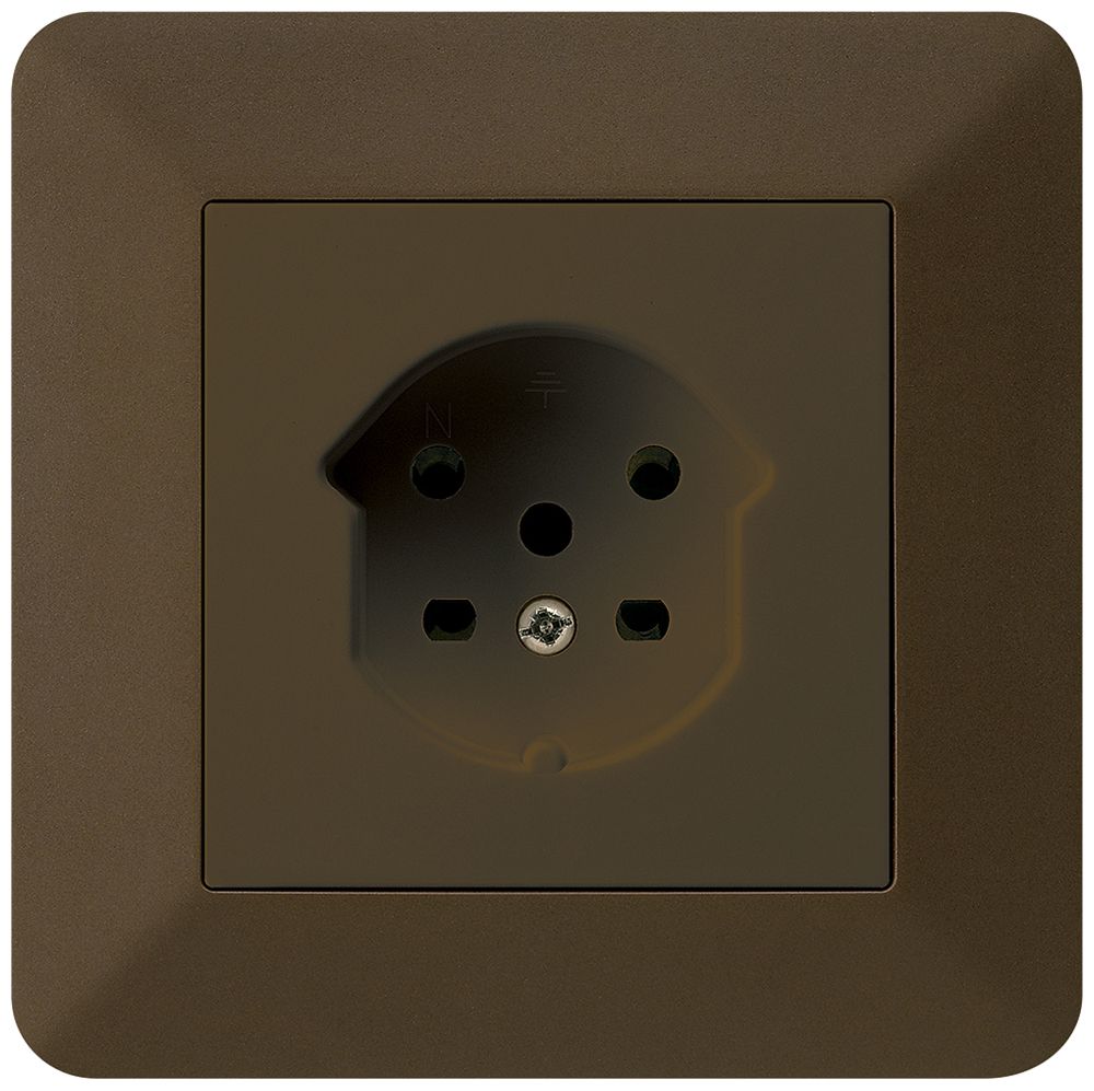 Prise ENC kallysto.trend T15 brun bornes à vis