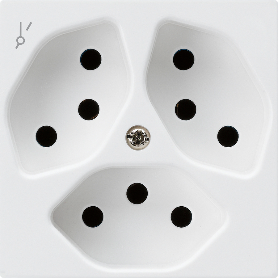 UP-Steckdose kallysto 3×T13/1S weiss