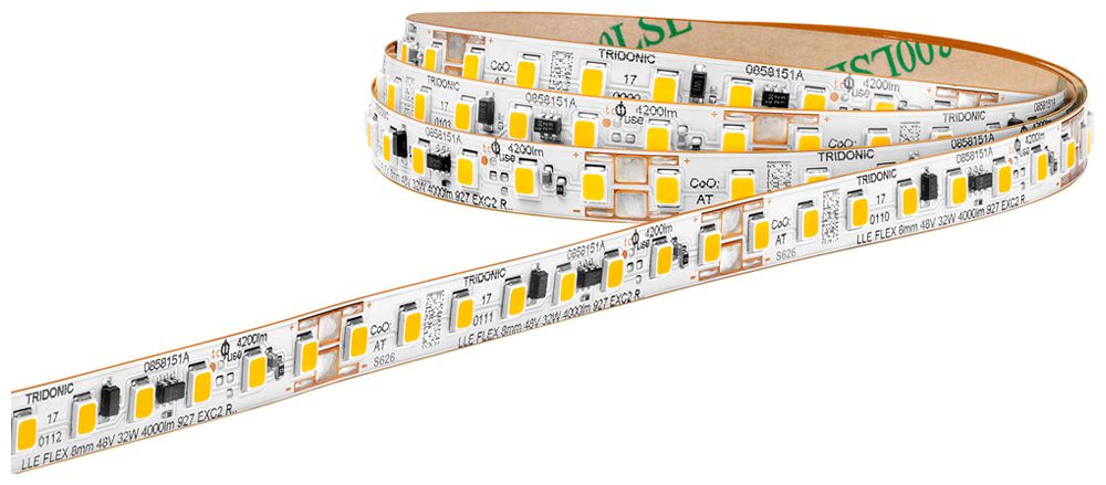 LED-Lichtband Tridonic LLE FLEX EXC2 45…51V 11W/m 1220lm/m 2700K 10m