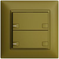 Pulsante univ. INC 2×2t mors. innest. EDIZIOdue olive con LED