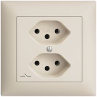 Prise ENC EDIZIOdue 2×T13 crema 1×S