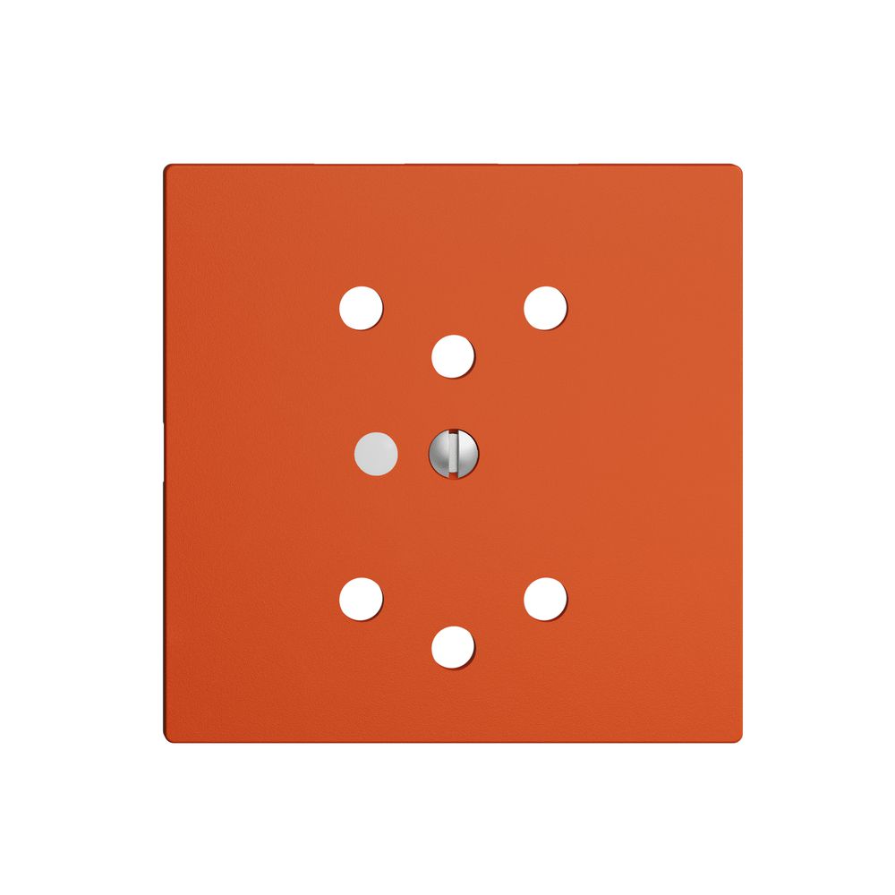 Frontset EDIZIOdue orange 60×60mm 2×T12 mit Linse