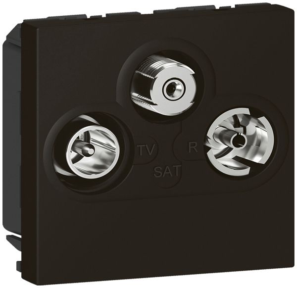 Presa antenna TV/R/SAT MOS 2 moduli nero opaco