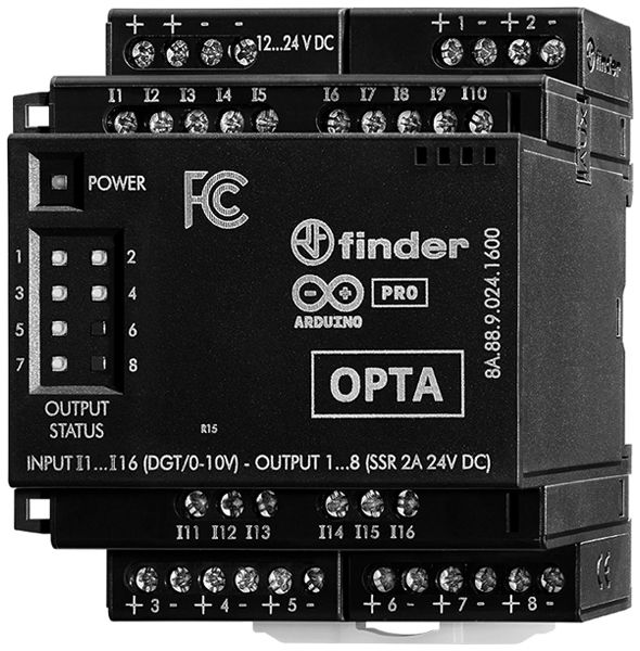 Module IN/OUT API AMD FINDER 8A.88 OPTA Codesys 12…24VDC DC 16×DI 8 16×AI 8×AO