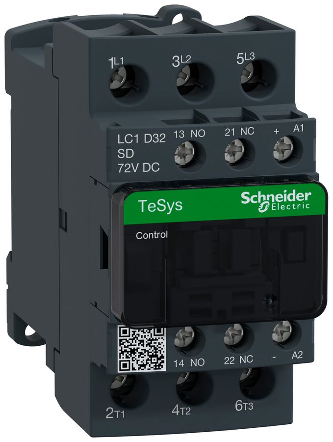 Leistungsschütz TeSys 72VDC 3NO 50A 32A 15kW