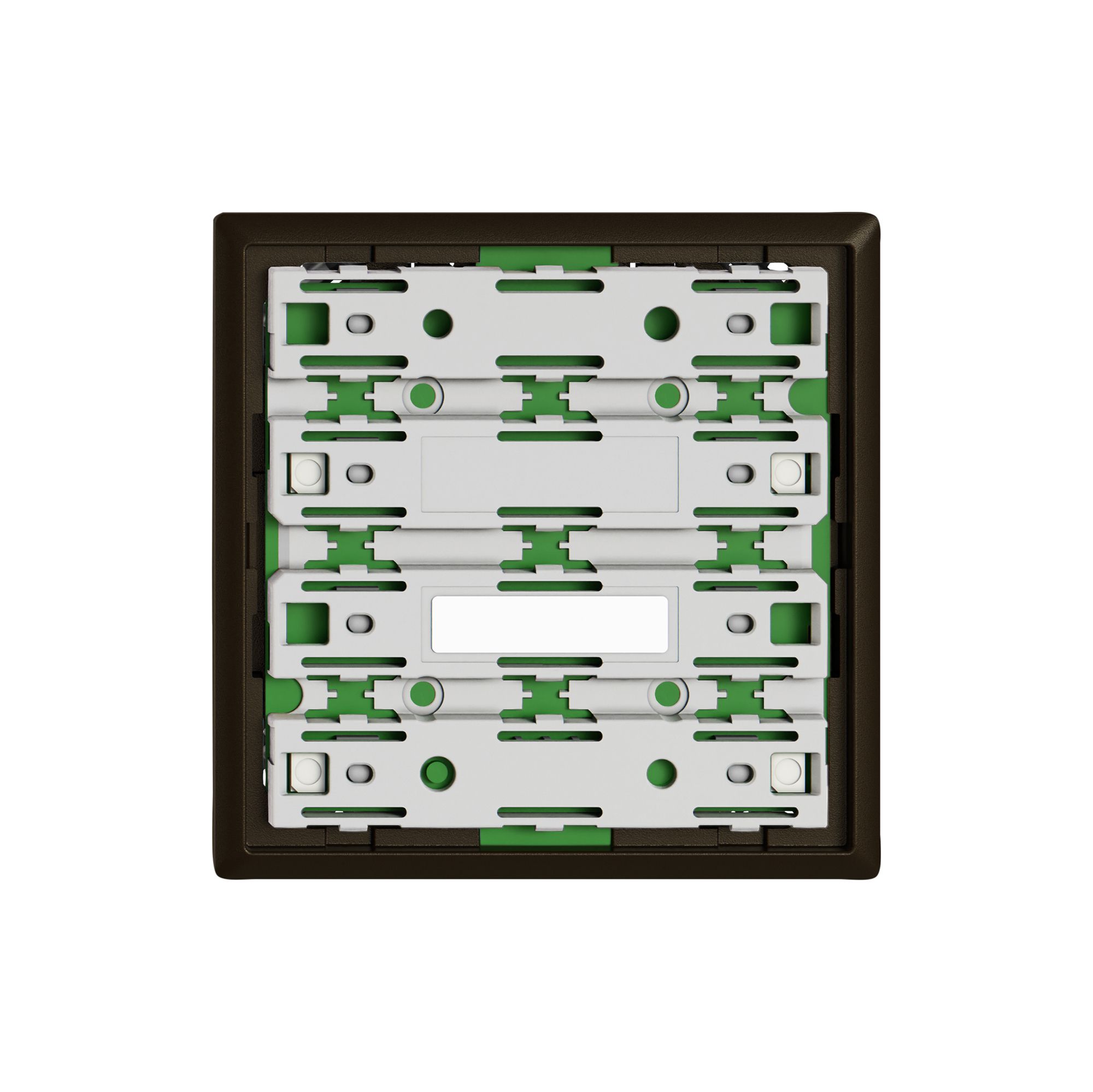 Frontplatte EDIZIO.liv UNI SNAPFIX® für UNI-Taster Steckv.f.3Tasten o.LED br