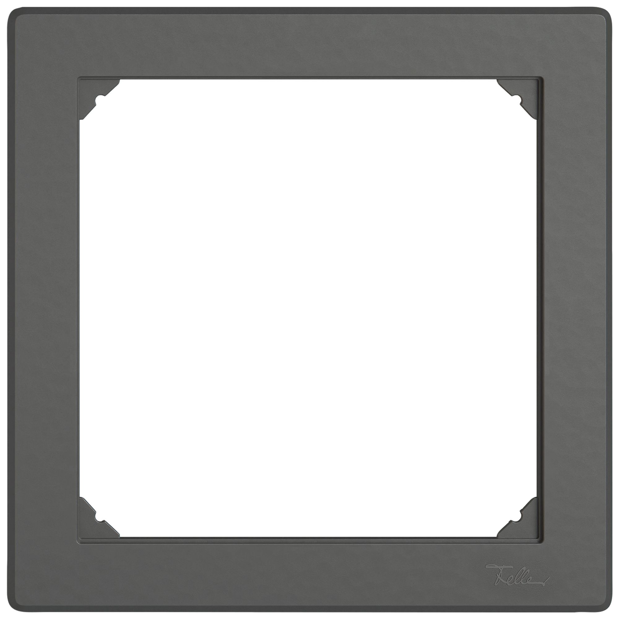 Abdeckrahmen EDIZIO.liv  SNAPFIX® 2×2 156×156mm dunkelgrau