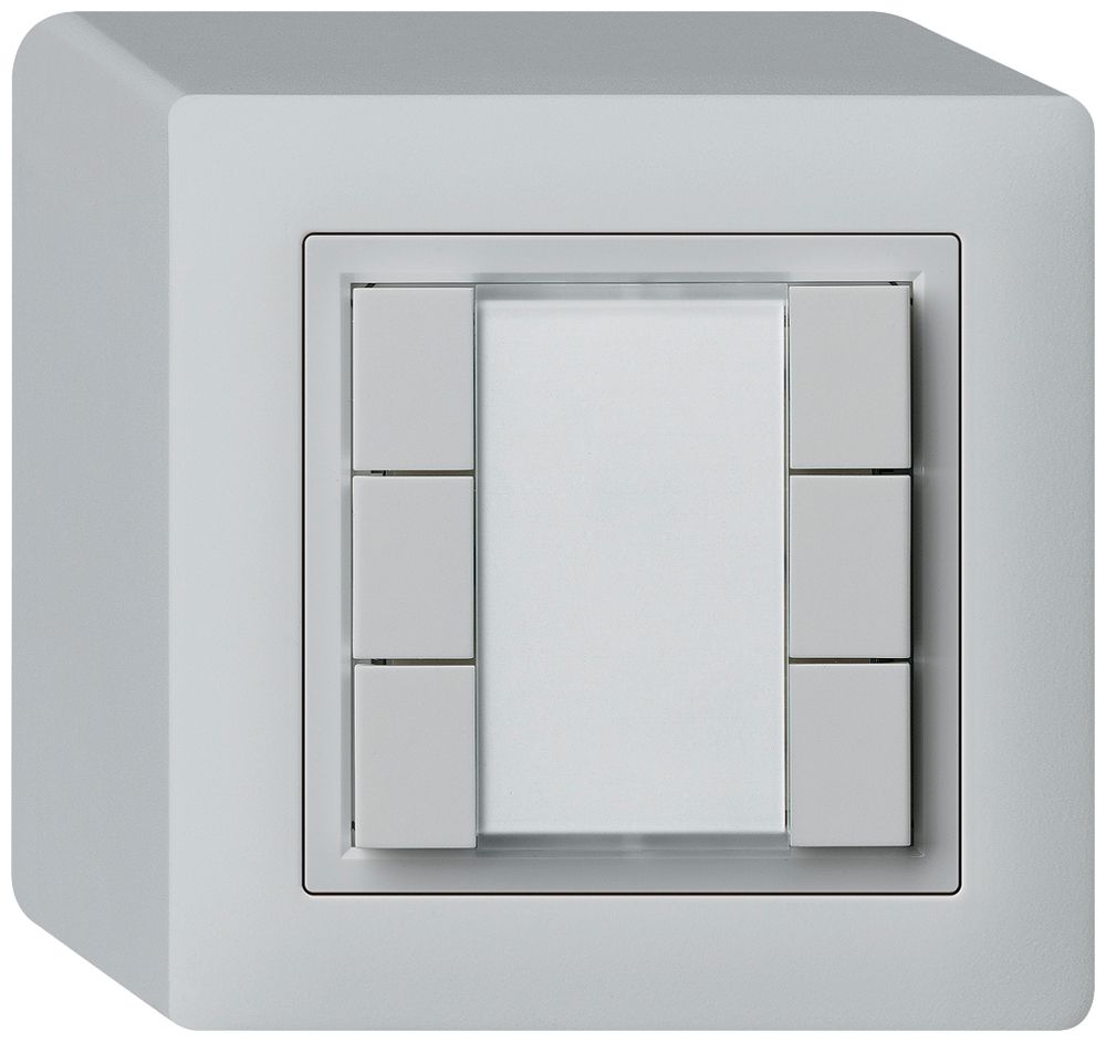 Poussoir universel AP 6×kallysto sans LED gris clair