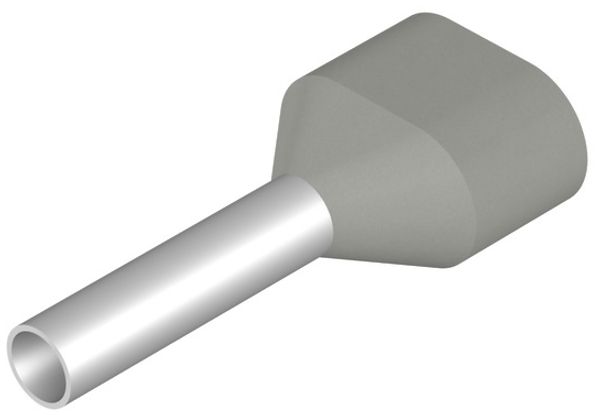 Capocorda doppio Weidmüller H isolato 2×0.75mm² 8mm grigio DIN sciolto