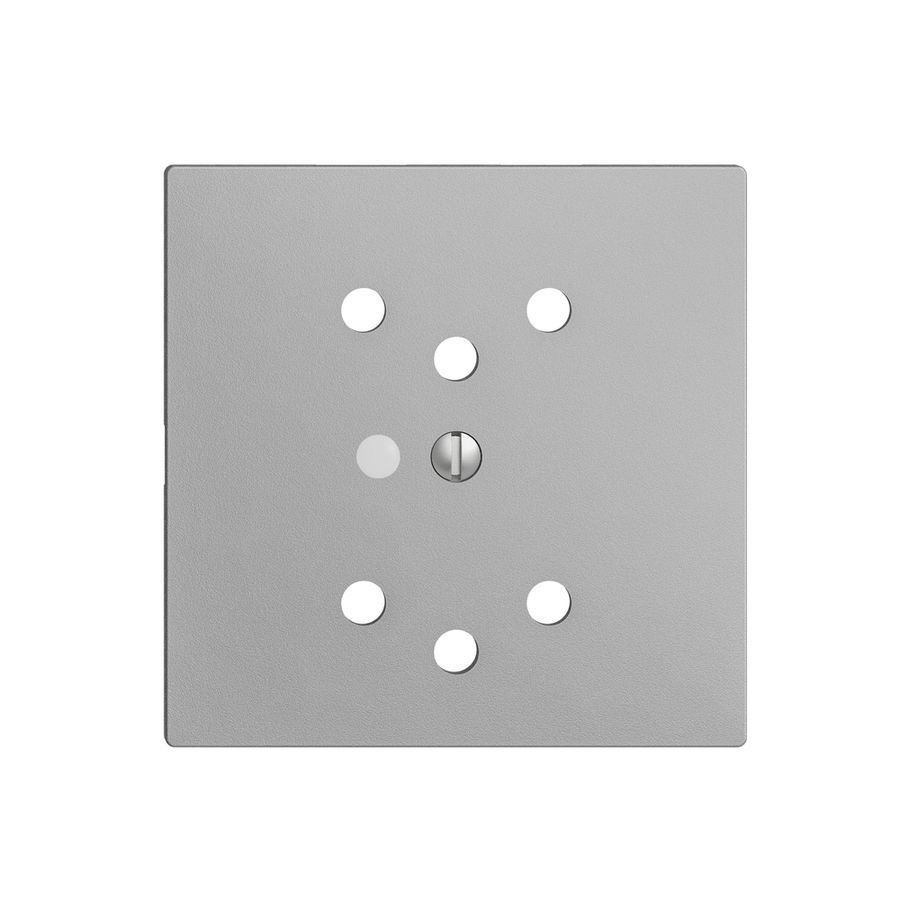 Frontset EDIZIOdue silver 60×60mm 2×T12 mit Linse