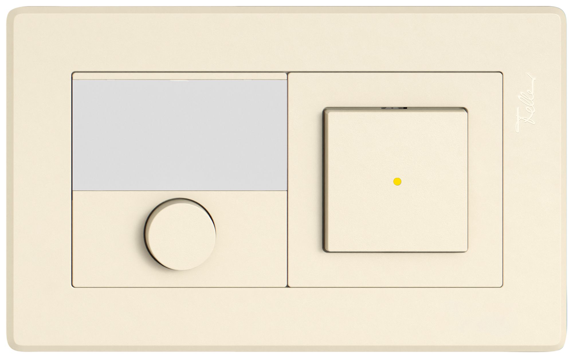 Combinazione INC EDIZIO.liv SNAPFIX® 1×2 96×156mm chiusura+invertitore lum.crema