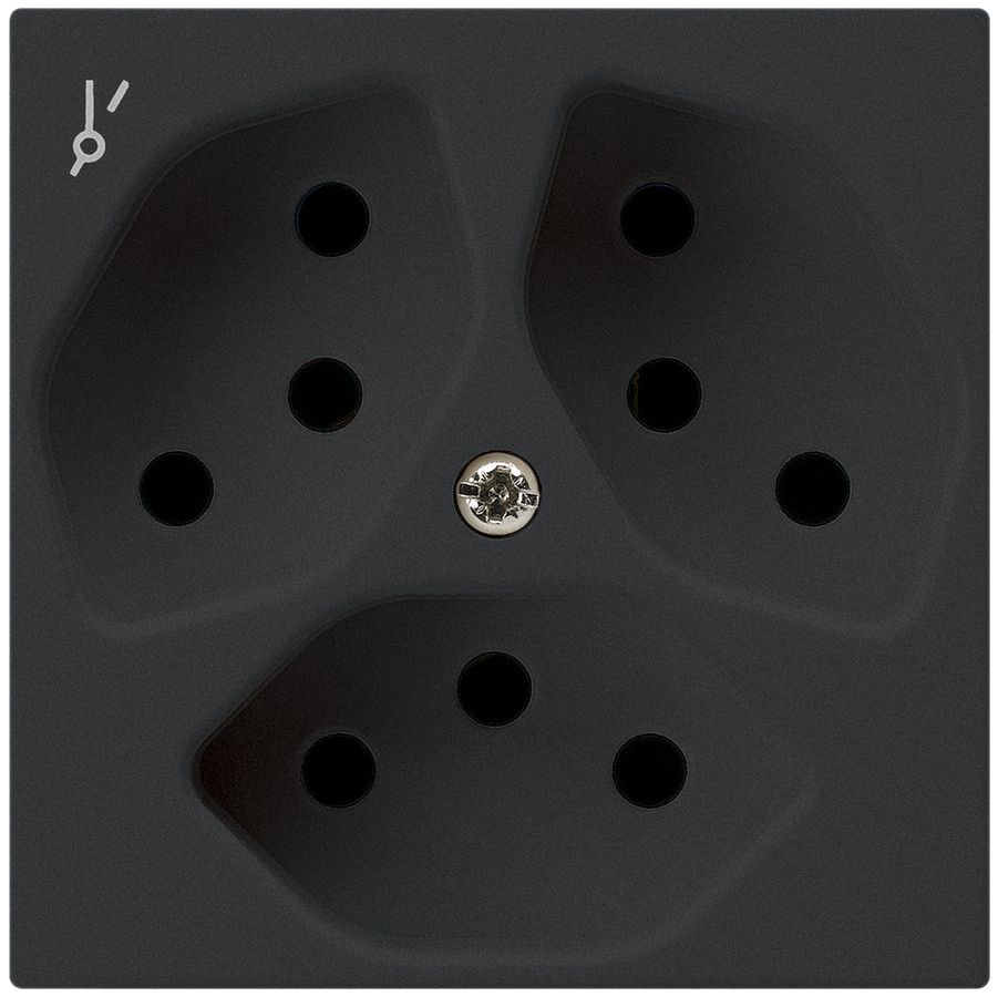 UP-Steckdose kallysto 3×T13/1S schwarz