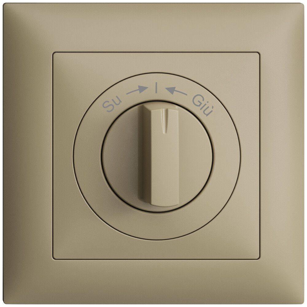 Frontset EDIZIOdue Su->I<-Giù sand 88×88mm für Schwenktaster