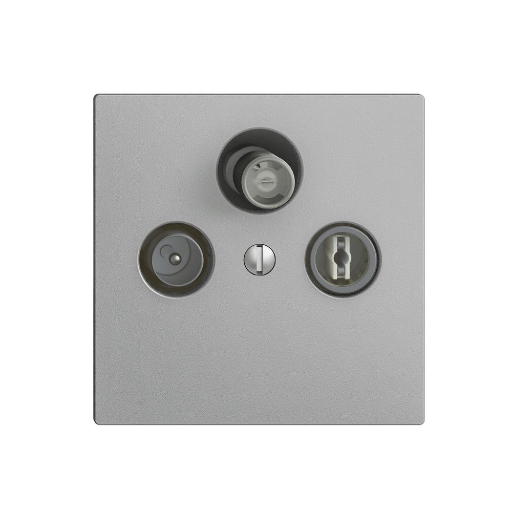 Prise d'antenne SAT DB52 EDIZIOdue silver avec IEC/F