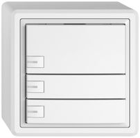 Pulsante universale AP EDIZIO.liv UNI SNAPFIX® c.LED RGB 3× com.1T bi