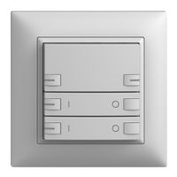 UP-Frontset EDIZIOdue zeptrionAIR ON/OFF 2K ohne Bezeichnung mit LED hellgrau