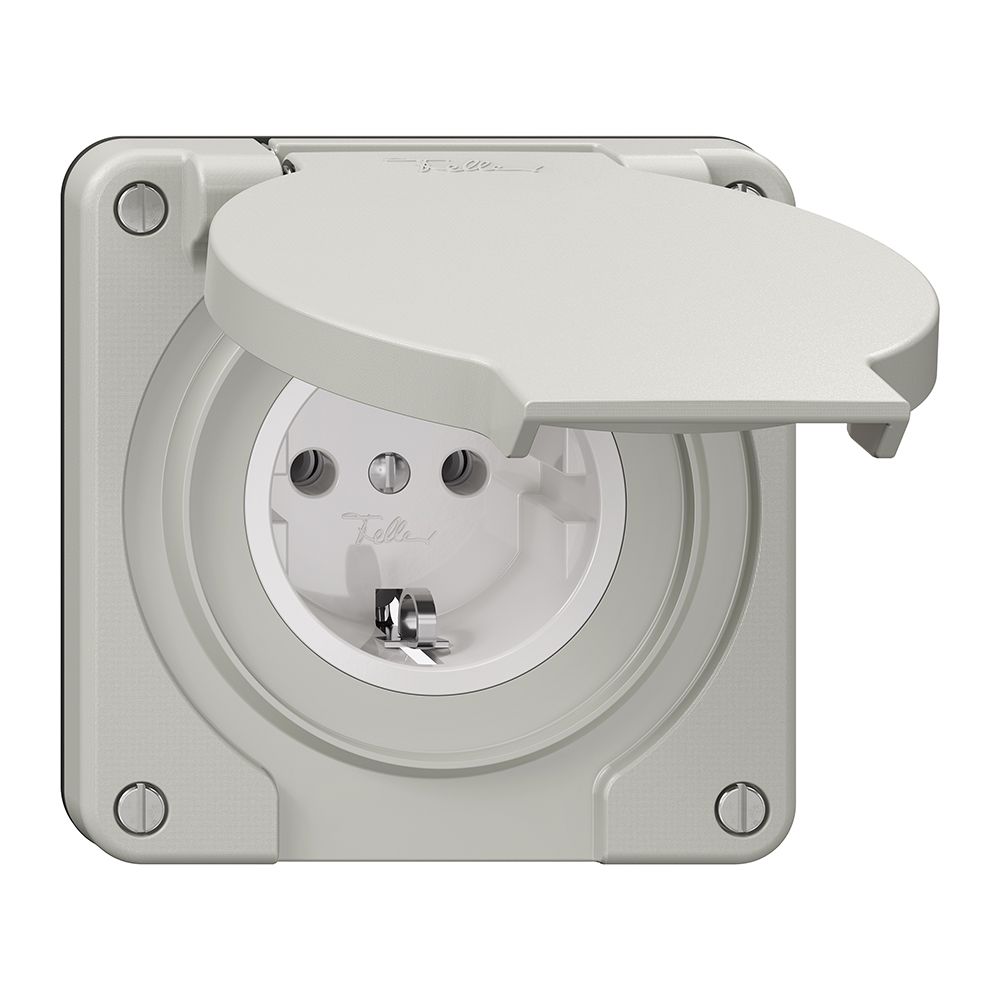 Steckdose NEVO N.CO Schuko, lichtgrau