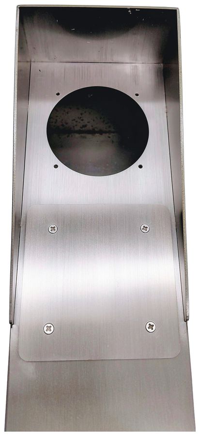 Anschlusssäule ELBRO 100×100mm 2×Ø70mm 500mm Edelstahl