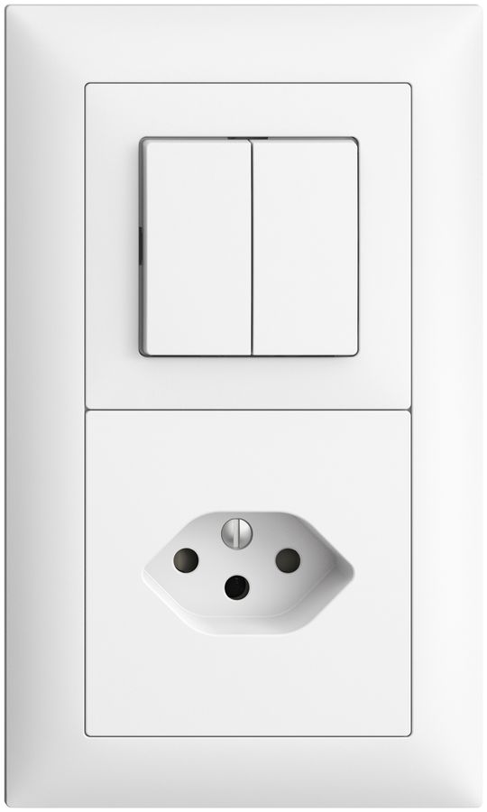 UP-Kombination EDIZIOdue 2×1 3+3 +T13 weiss