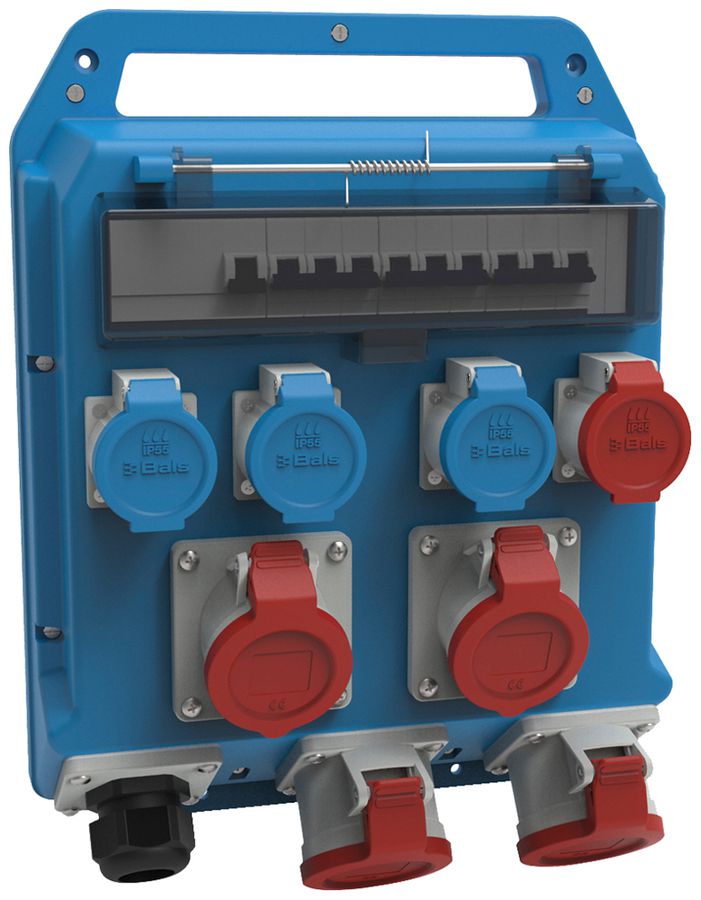 Stromverteiler Bals EVKB 73/63A 3×T23 1×T25 2×CEE16 2×CEE32 1×FI 3×LS