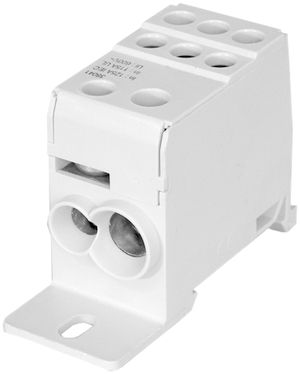 Verteilerblock PDB 1L 125A 27×74×47mm 1×35/1×16+6×16mm² grau