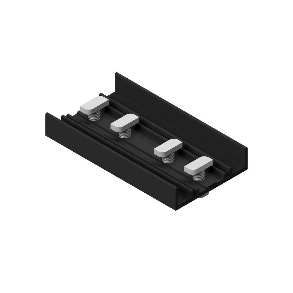 Stoßverbinder Einlegeschiene schwarz TopFix 200 Einlegesystem, vormontiert