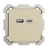 Prise ENC USB 18W type A + type C Feller EDIZIOdue FM 230V 3600mA vanille