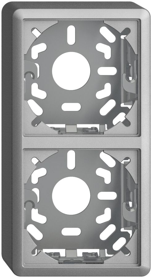 Capot avec plaque de base 2×39mm pour combinaison FX vertical/horizontal silver