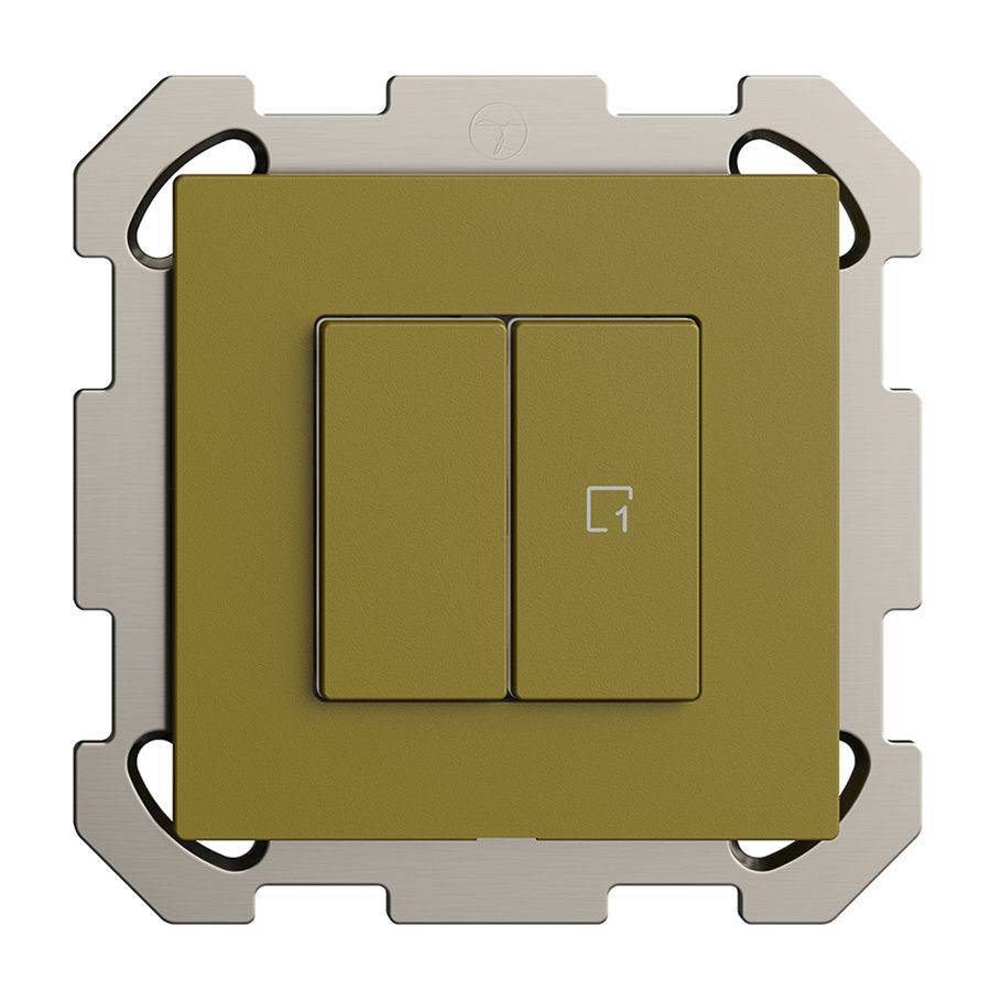 Interrupteur ENC 1K/2T scène WLAN Edue Wiser olive