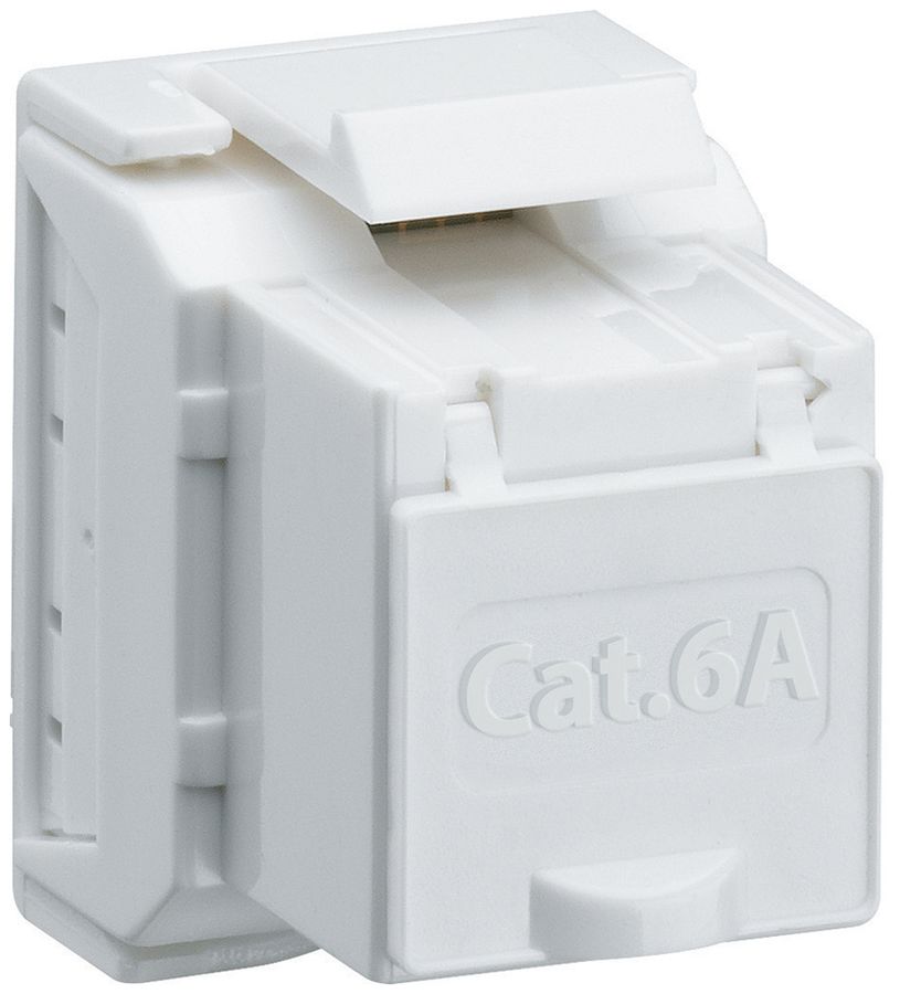 Module RJ45 Hager HMS cat.6a, UTP, blanc