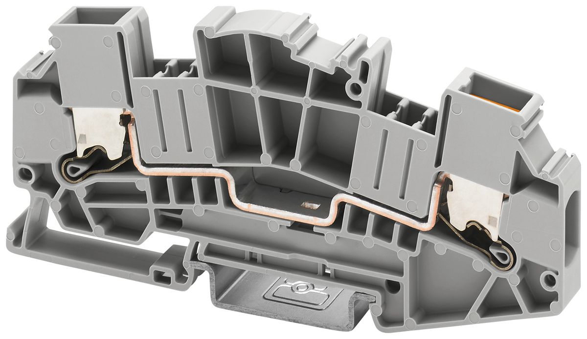 Borne de passage joignable PX XTVMED 6 10mm² 41A 800V 2×1 DIN35 gr