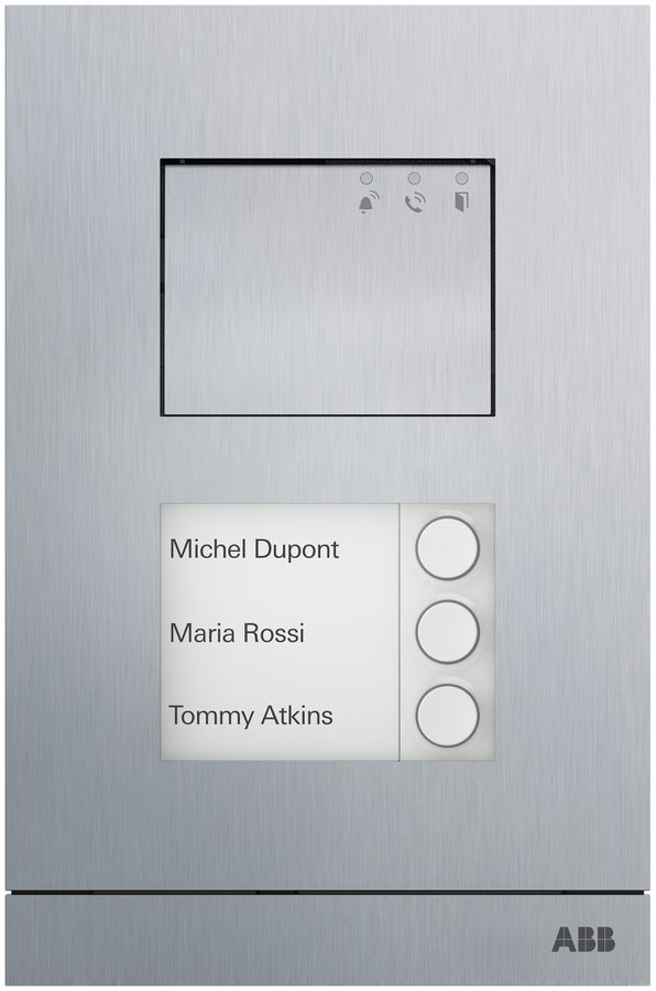 Audio-Türstation ABB-Welcome A21051P3-A-04 3×Taste alu 205×135×18mm