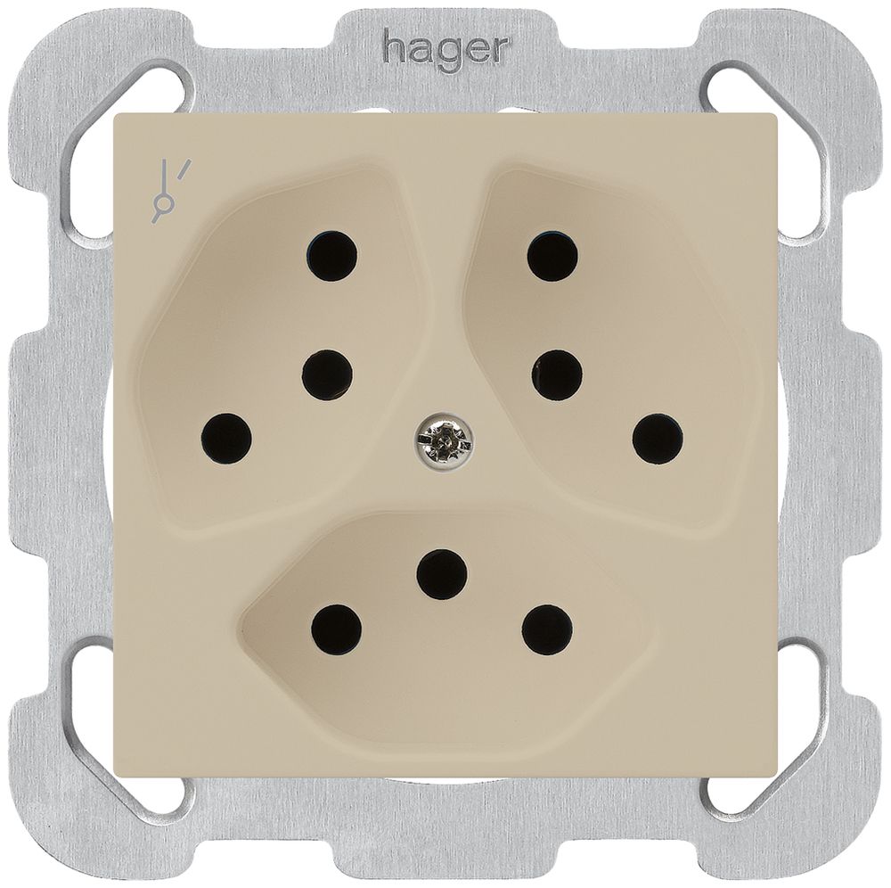 Prise ENC kallysto 3×T13/1S beige